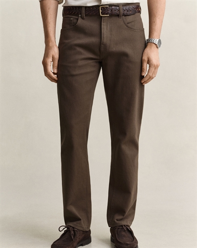 Gant - Regular Fit Twill Jeans - Shadow Brown